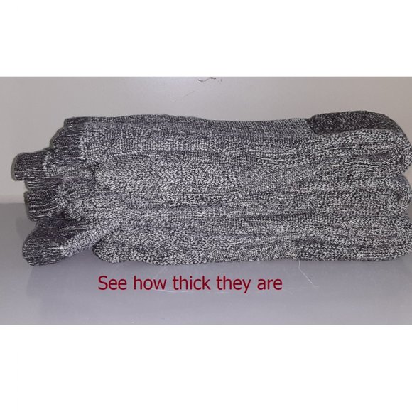 Thick Merino Wool Socks - Set of 3 - Gray/Black - Premium Quality Woolen Socks - Picture 2 of 4